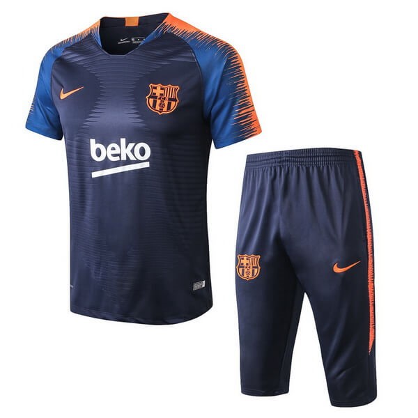 Trikot Trainingsshirt Barcelona Komplett Set 2018-19 Blau Marine